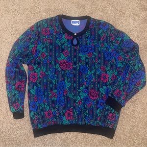 Cape Cod Vintage Floral Pullover Sweater